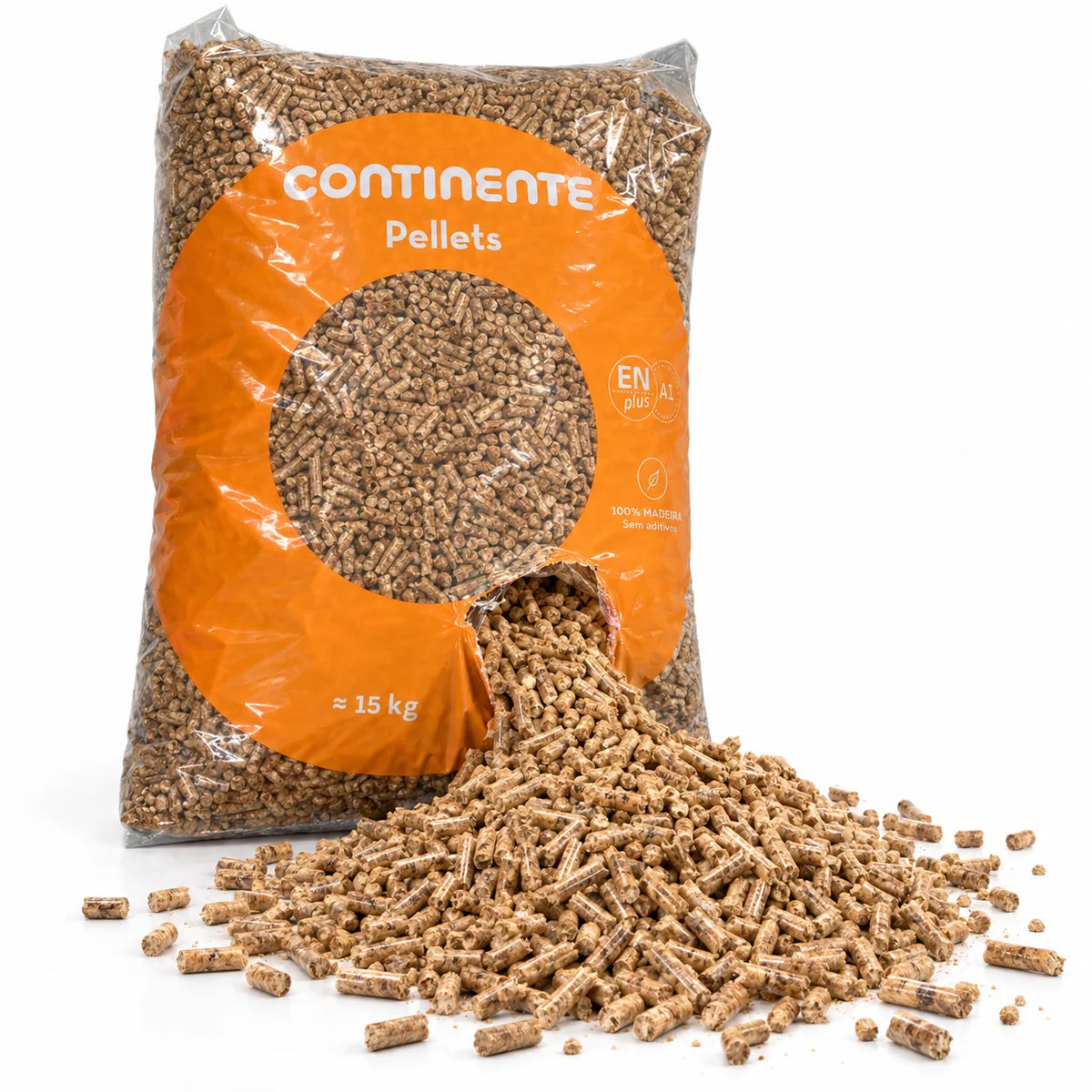Drevené pelety Continente – Paleta 100 vriec po 15 kg (1 500 kg)