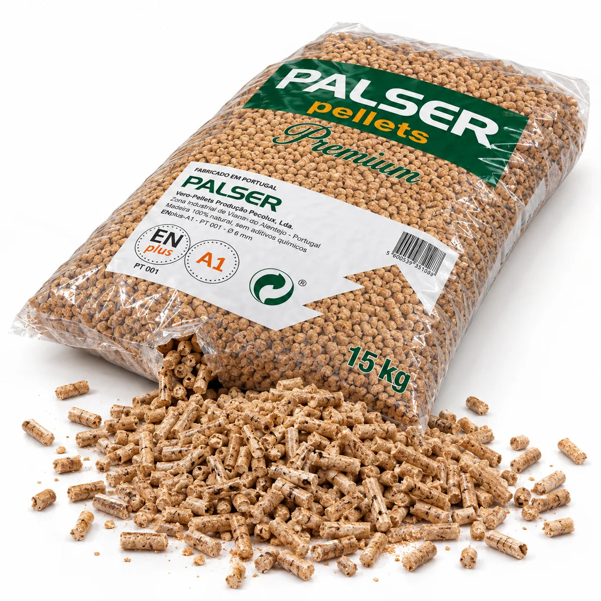 Drevené pelety Palser – Paleta 100 vriec po 15 kg (1 500 kg)