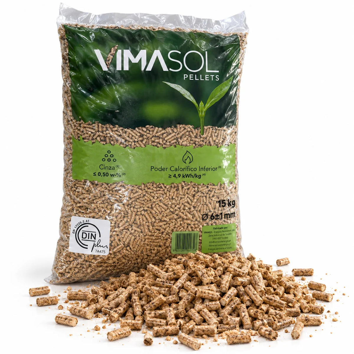 Drevené pelety Vimasol – Paleta 100 vriec po 15 kg (1 500 kg)