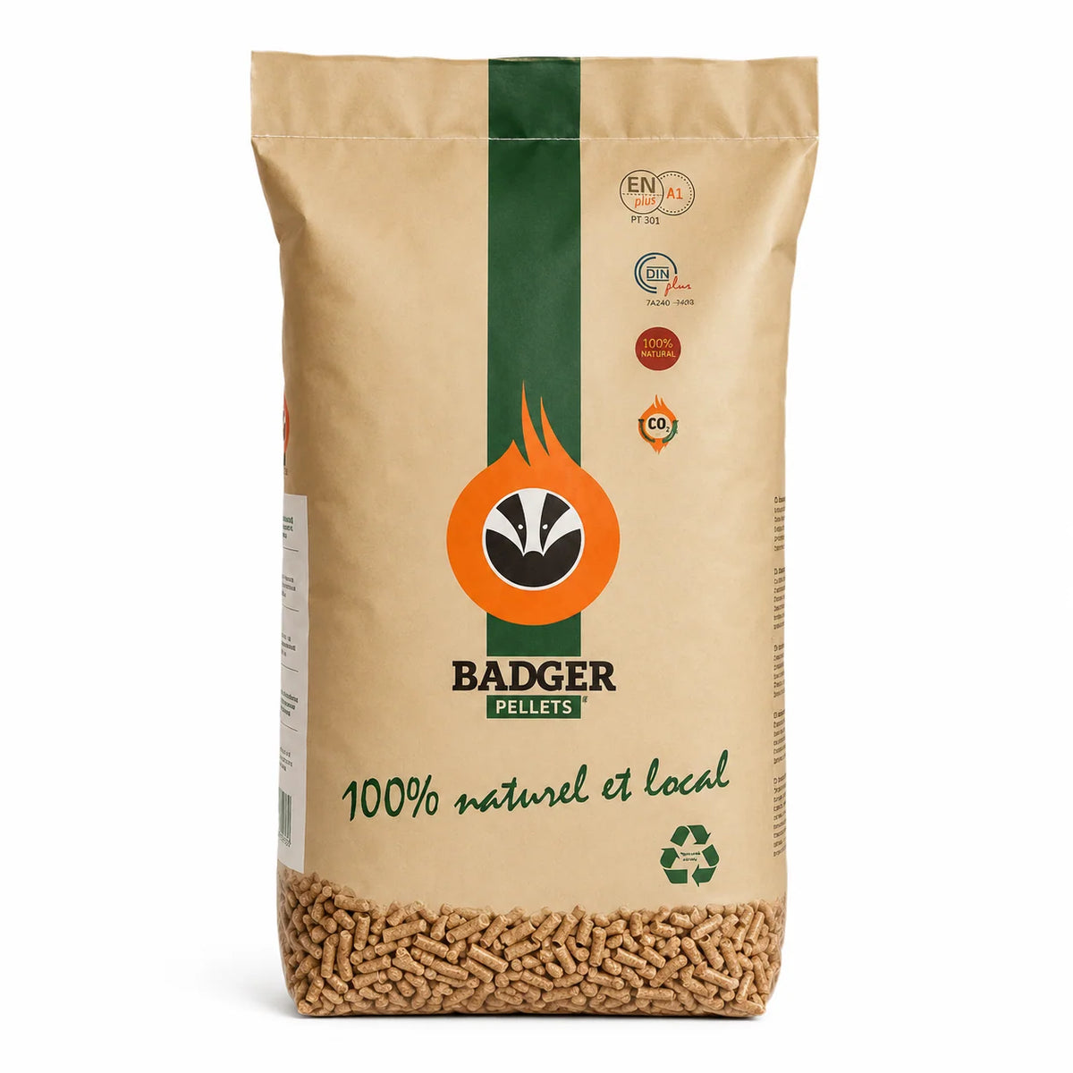 Drevené pelety Badger – Paleta 67 vriec po 15 kg (1 005 kg)