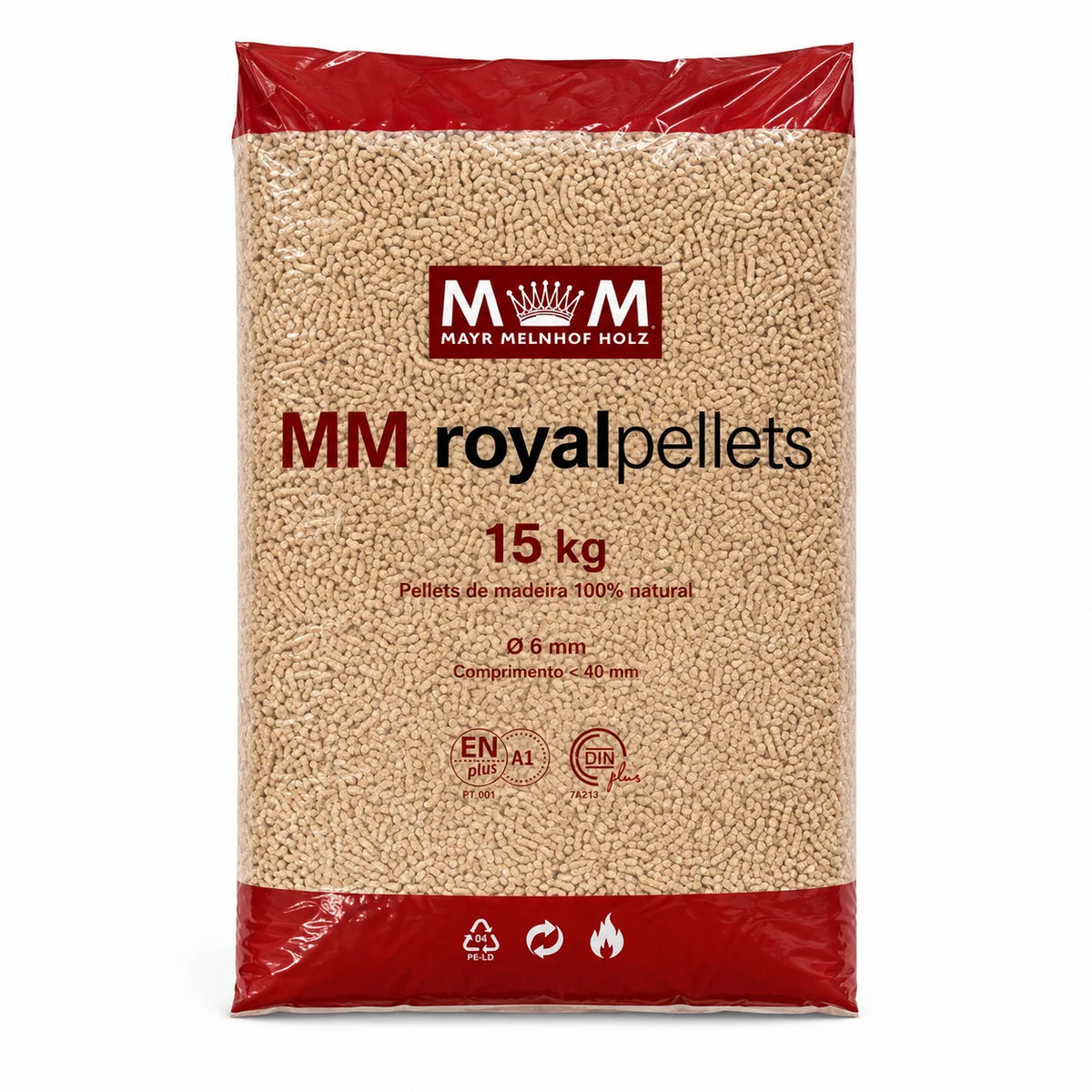 Drevené pelety MM Royal Wood – Paleta 67 vriec po 15 kg (1 005 kg)