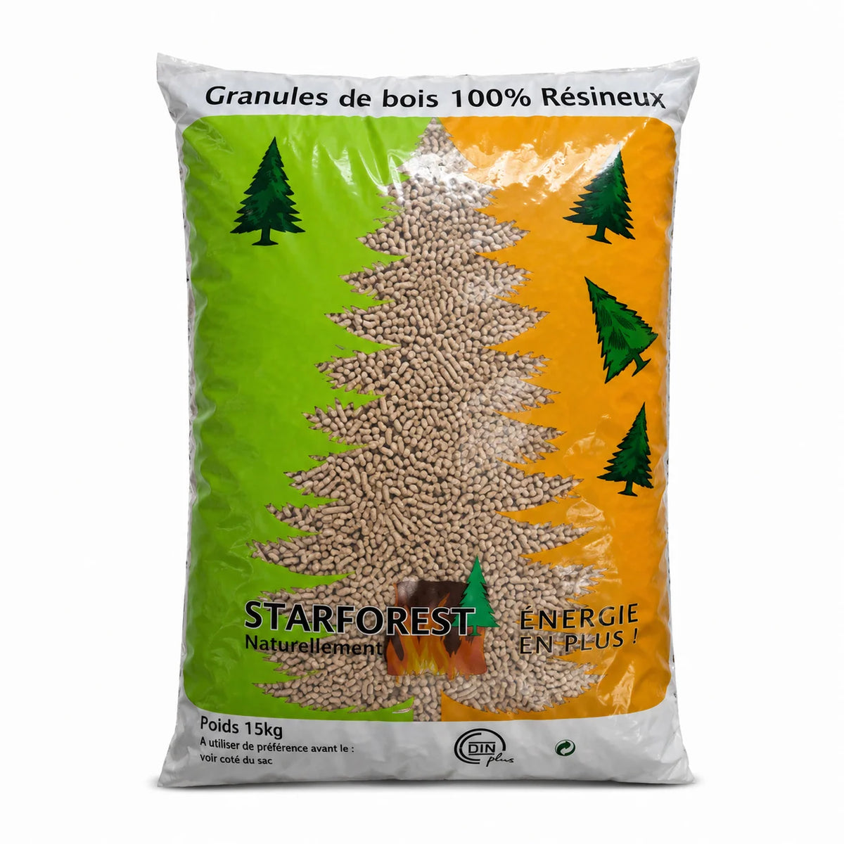 Drevené pelety Starforest – Paleta 67 vriec po 15 kg (1 005 kg)