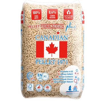 Pelety Canadian Pellet – paleta 72 vriec × 15 kg zo smrekového dreva