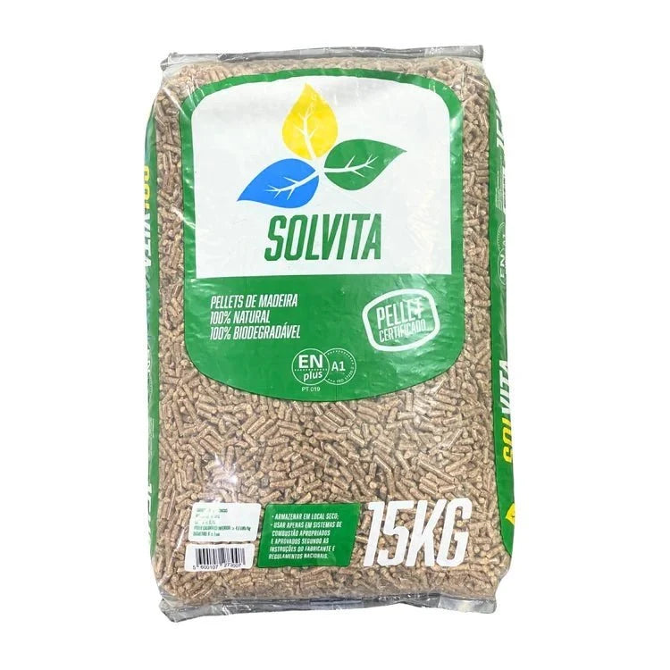 Drevené pelety Solvita – paleta 100 vriec po 15 kg (1 500 kg)