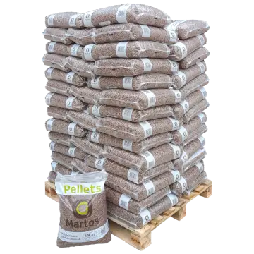 Drevené pelety MARTOS ENplus A1 – paleta 100 vriec po 15 kg (1 500 kg)